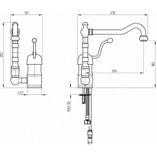 Смеситель для кухни Migliore Queen Nostalgia 18300 Медь