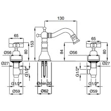 Смеситель для биде Migliore Princeton 19373 Золото