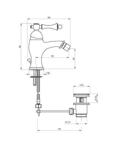 Смеситель для биде Migliore Bomond 30007 Хром