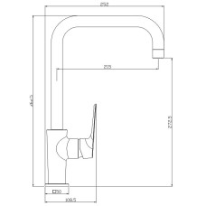 Смеситель для кухни Rossinka RS46-23 Хром