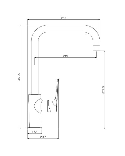 Смеситель для кухни Rossinka RS46-23 Хром