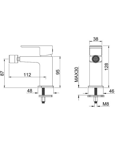 Смеситель для биде Allen Brau Infinity 5.21004-31 Черный матовый