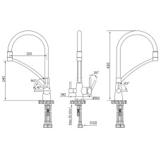 Смеситель для кухни Paulmark Siegen Si213111-GM Вороненая сталь