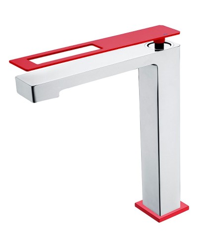 Смеситель для раковины Boheme Q 142-CRR Хром Красный