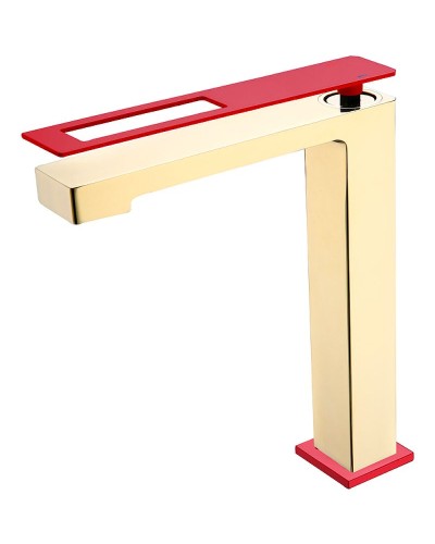 Смеситель для раковины Boheme Q 142-GR Золото Красный