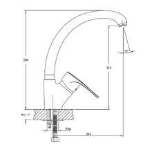 Смеситель для кухни GranFest 1024 Черный