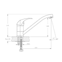 Смеситель для кухни GranFest Quarz Z3321 Терракот