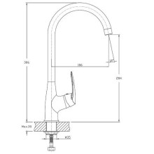 Смеситель для кухни GranFest Quarz Z3424 Песочный