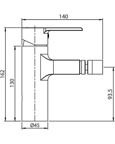 Смеситель для биде Koller Pool Kvadro Arc KA0300 Хром