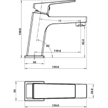 Смеситель для биде Koller Pool Neon Cube NC0300 Хром