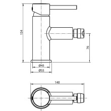 Смеситель для биде Koller Pool Orion OR0300 Хром