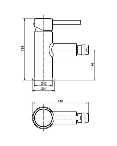 Смеситель для биде Koller Pool Orion OR0300 Хром