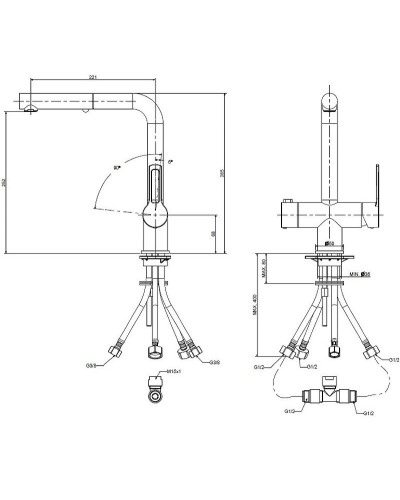 Смеситель для кухни Paffoni Ringo RIN295CR Хром