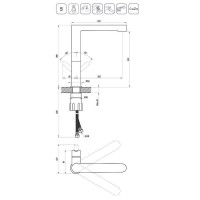 Смеситель для кухни Ravak Puri PU 016.20 X070183 Черный матовый