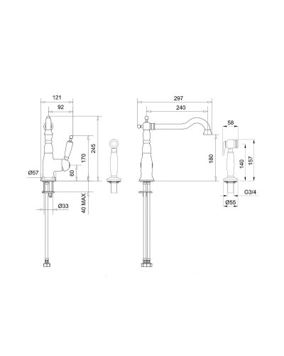 Смеситель для кухни Migliore Cucina Oxford 25796 Хром Белый