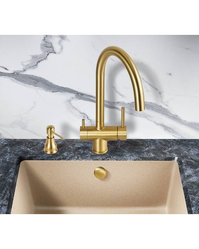 Смеситель для кухни Milacio Ultra MCU.554.GD Золото брашированное