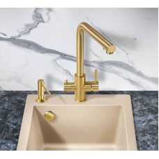 Смеситель для кухни Milacio Ultra MCU.553.GD Золото брашированное