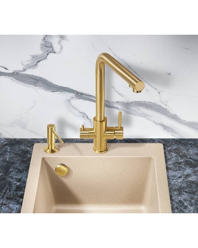 Смеситель для кухни Milacio Ultra MCU.553.GD Золото брашированное