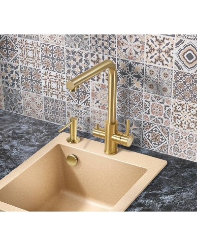 Смеситель для кухни Milacio Ultra MCU.553.GD Золото брашированное