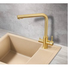 Смеситель для кухни Milacio Ultra MCU.553.GD Золото брашированное