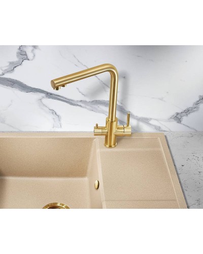 Смеситель для кухни Milacio Ultra MCU.553.GD Золото брашированное