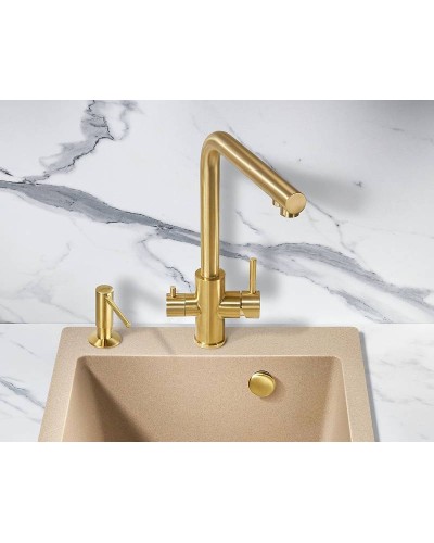 Смеситель для кухни Milacio Ultra MCU.553.GD Золото брашированное