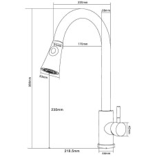 Смеситель для кухни Orange Steel M99-120st Сталь