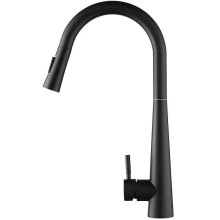 Смеситель для кухни Orange Steel M99-007b Черный матовый