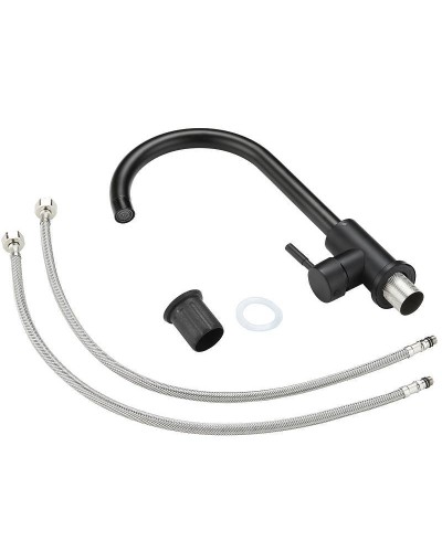 Смеситель для кухни Orange Steel M99-009b Черный матовый