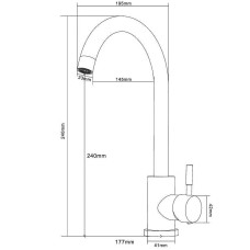 Смеситель для кухни Orange Steel M99-009b Черный матовый