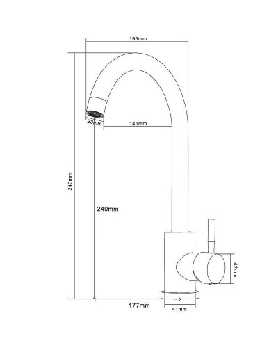 Смеситель для кухни Orange Steel M99-009b Черный матовый