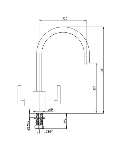 Смеситель для кухни Paini Cucina 64CR490Q12QKM Хром