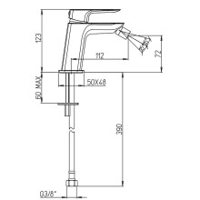Смеситель для биде Paini Nove 09CR304 Хром
