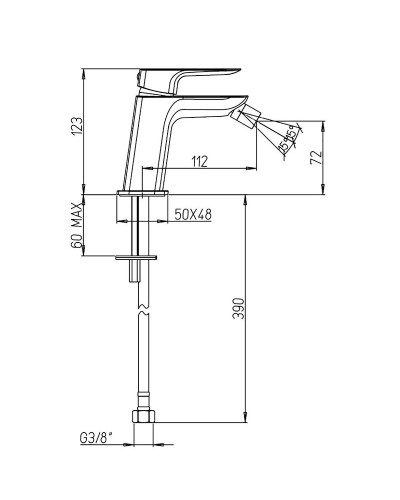 Смеситель для биде Paini Nove 09CR304 Хром