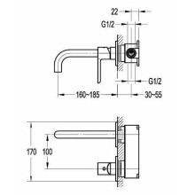 Смеситель для раковины Cezares Eco ECO-DI-01 Хром
