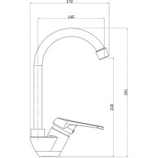 Смеситель для кухни Orange OneLife P11-001cr Хром