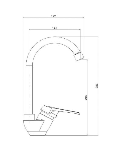 Смеситель для кухни Orange OneLife P11-001cr Хром
