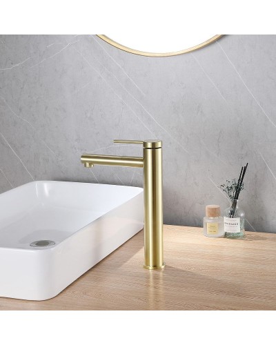 Смеситель для раковины Abber Emotion AF8811G Золото матовое