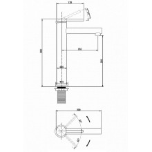 Смеситель для раковины Abber Emotion AF8811G Золото матовое