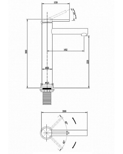 Смеситель для раковины Abber Emotion AF8811G Золото матовое