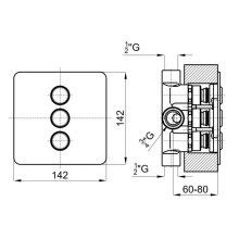 Переключатель на три положения Noken Touch&Feel N155416555