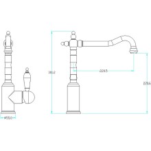 Смеситель для кухни Boheme Medici Ripresa 101-CRST Бронза