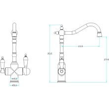 Смеситель для кухни Boheme Medici Ripresa 111-BSW Бронза