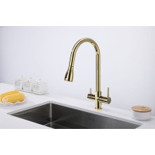 Смеситель для кухни Paulmark Lange La214212-G Золото