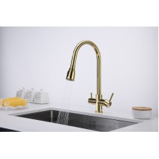 Смеситель для кухни Paulmark Lange La214212-G Золото