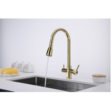 Смеситель для кухни Paulmark Lange La214212-G Золото