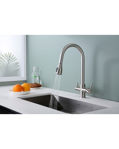 Смеситель для кухни Paulmark Lange La214212-NI Никель