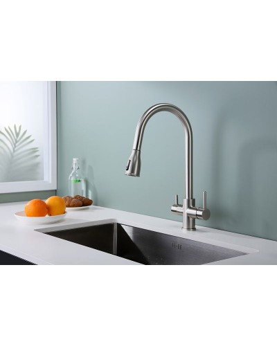 Смеситель для кухни Paulmark Lange La214212-NI Никель