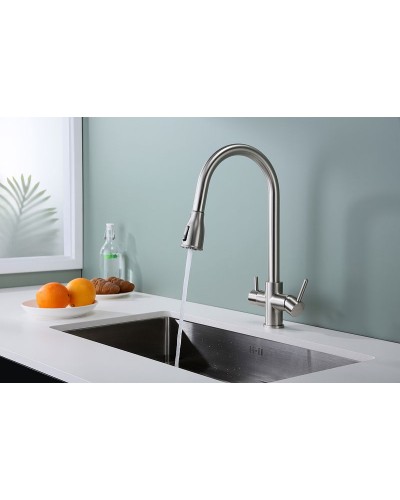 Смеситель для кухни Paulmark Lange La214212-NI Никель