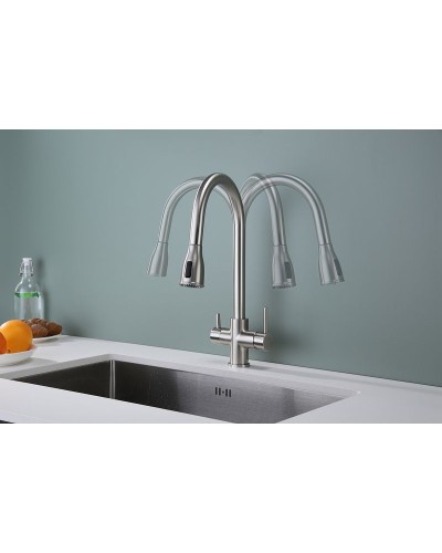 Смеситель для кухни Paulmark Lange La214212-NI Никель